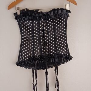 Black and White Polka Dot Corset